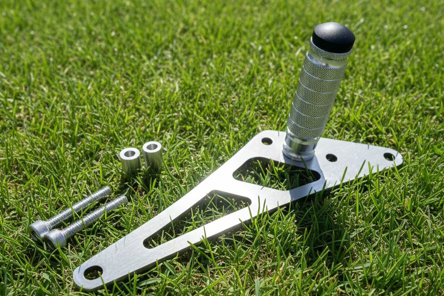 Surron Ultra Bee Shift Lock Stunt Wheelie Peg Raw Steel Black/Silver