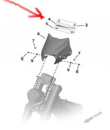 Surron Ultra Bee Headlight Cover Plate - Diamond Pattern