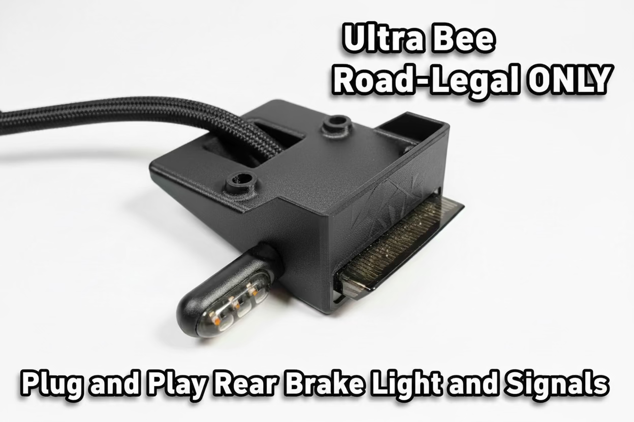 Black taillight and signal housing for the ultra bee
